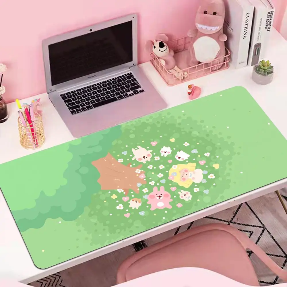 

HYBXAXC Flowers Pattern Mouse Pad Gaming Accessories Office Gamer Keyboard Desk Mat Non-Slip Laptop Large Rubber Anime Mousepa