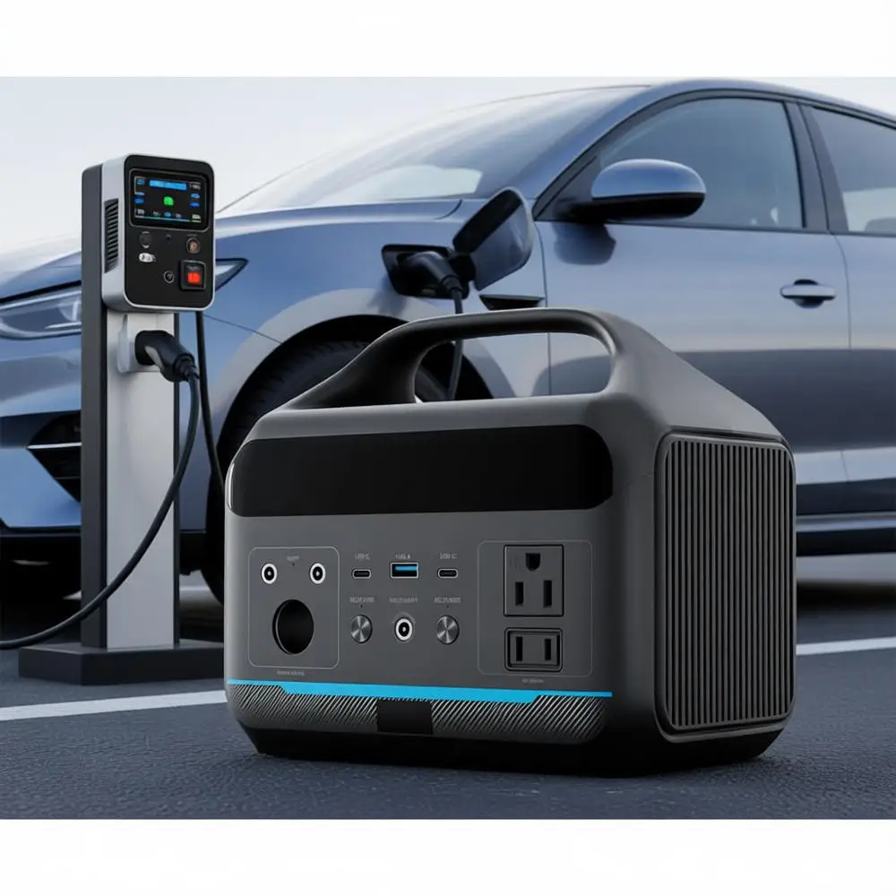 

Портативная электростанция 600 Вт (пиковая мощность 1200 Вт) - аккумулятор LiPO4 288 Вт·ч (90 000 мА·ч) с розетками переменного/постоянного тока, зарядная станция 3,8 кг для кемпинга