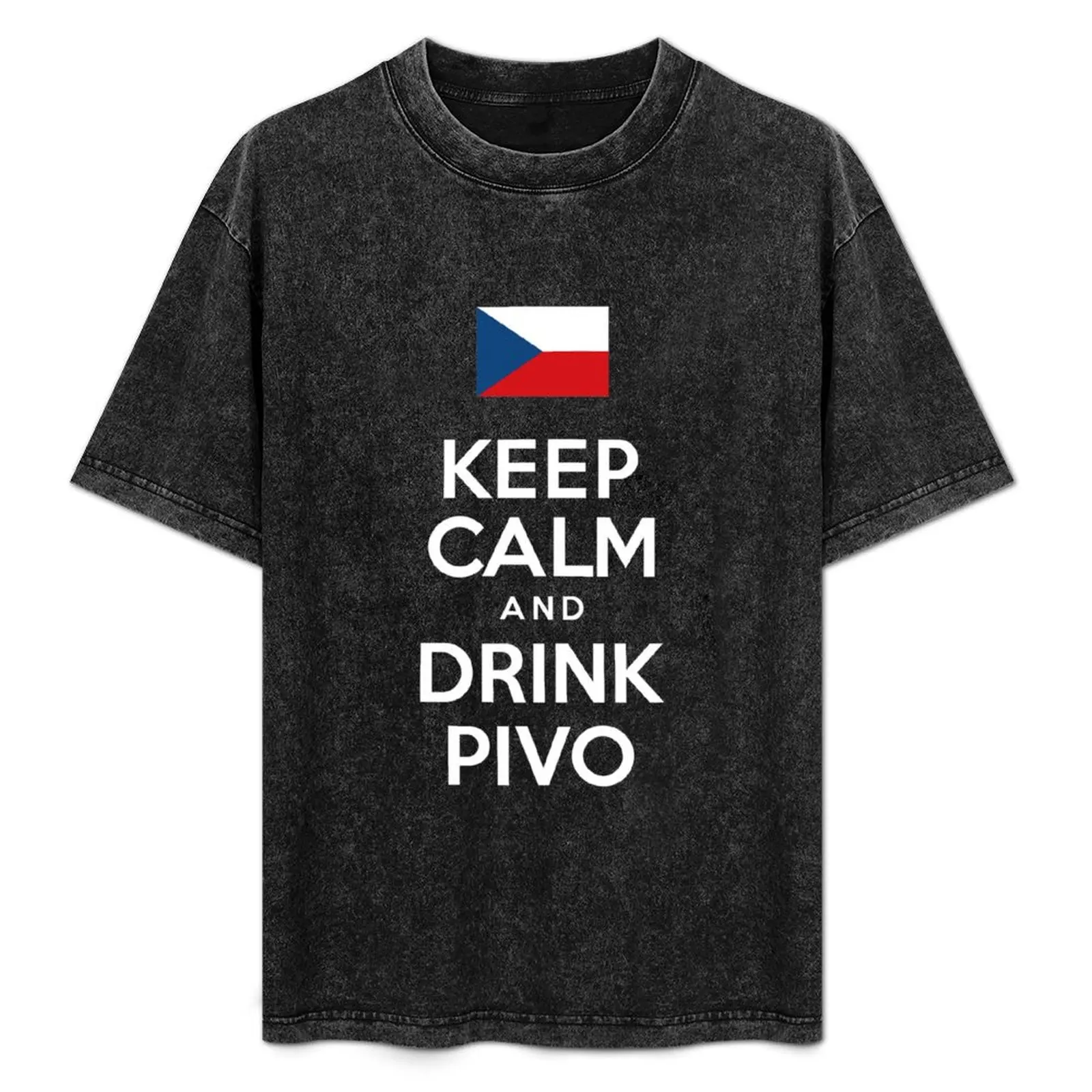 Camiseta Keep Calm And Drink Pivo Czech Beer, camiseta durável para trabalho