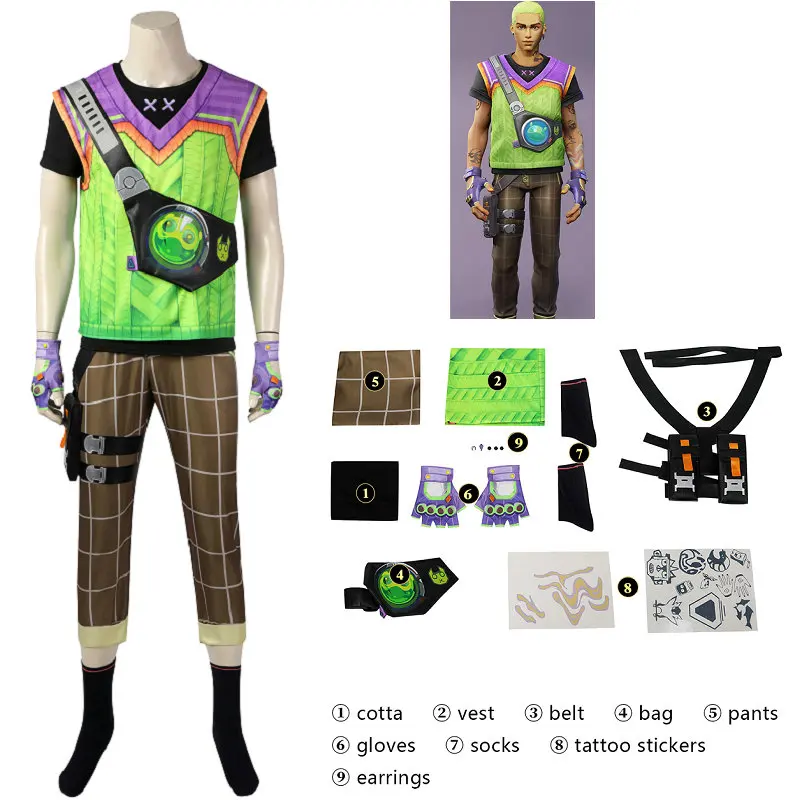 

Valorant Gekko Agent Cosplay Costume Valorant Cosplay Gekko Costume Halloween