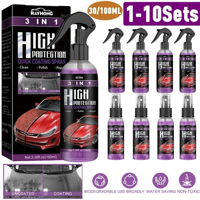 

3 в 1, автомобильное керамическое покрытие, 30/100 мл