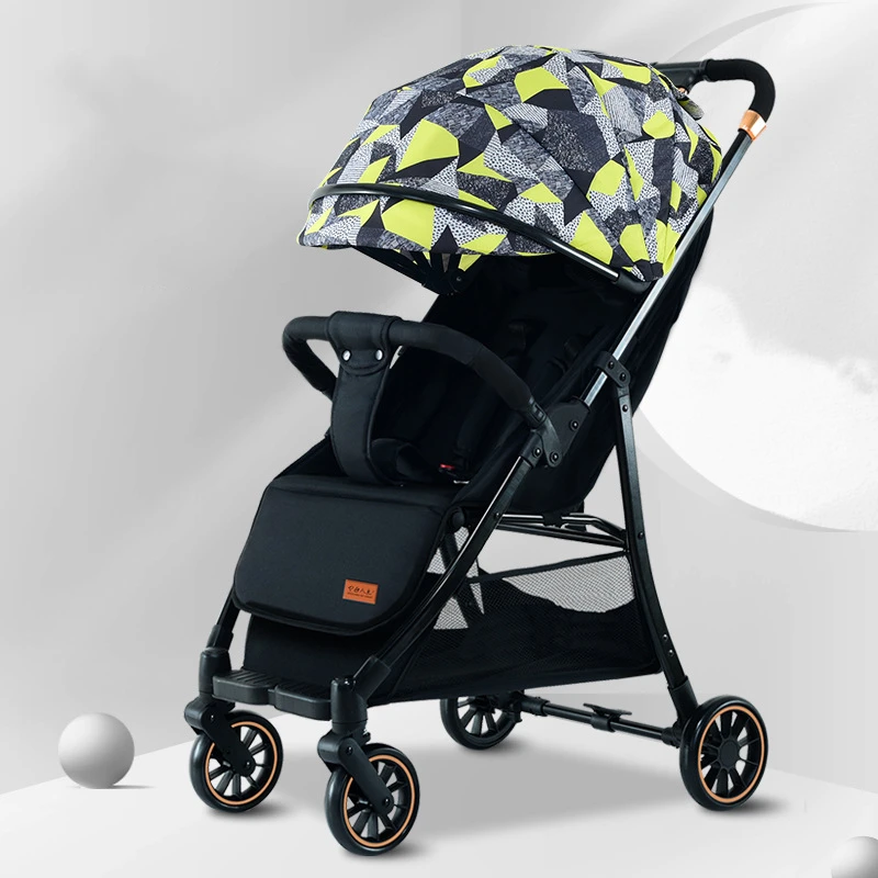 Flagship Edition Stroller Baby Carriage Stroller Two-way Light Stroller One-button Travel Portable Pram Infant Trolley Folding