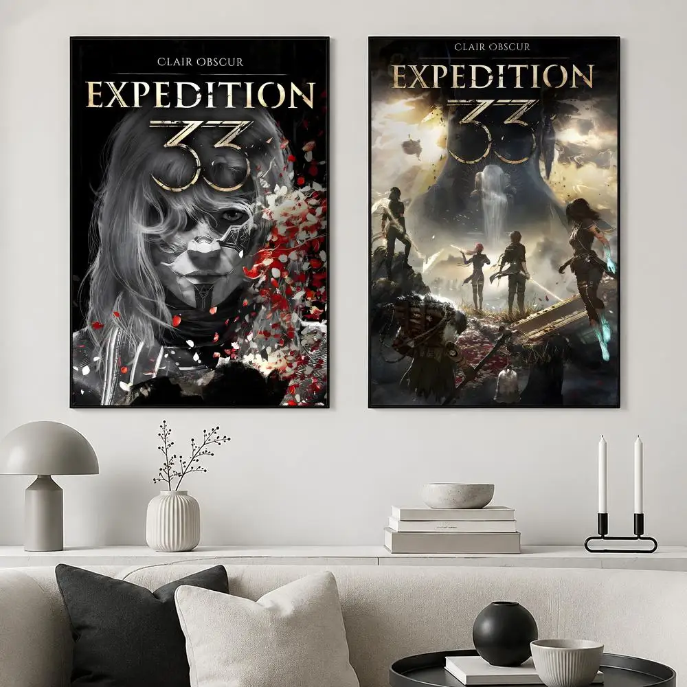 C-Clair Obscur Expedition 33 Poster Bedroom and living room posters, canvas paintings, wall art, home decoration