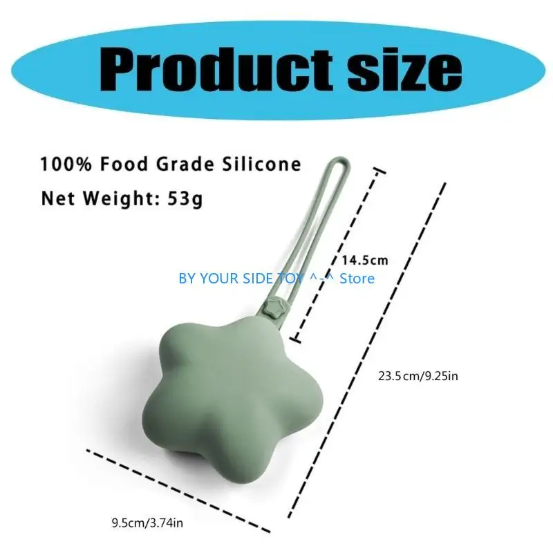 Star Shaped Pacifier Holder Case Silicone Portable & Lightweight for Newborns Baby Boys and Girls Keep Pacifiers Clean U6XE