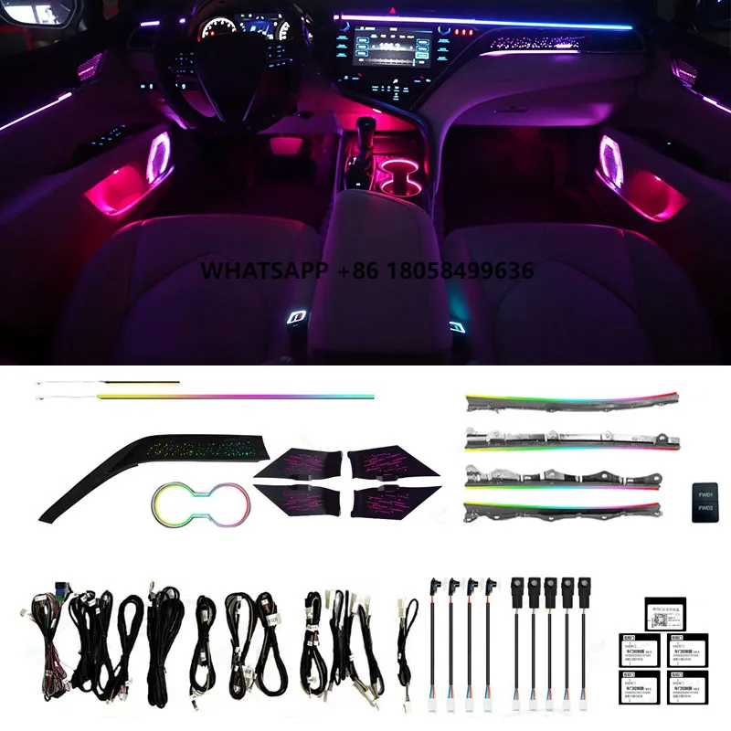

Premium Car Interior Ambient Lights for Toyta Camry 8th 2018-2023 Ambient Light Dream Color Chasing Car Atmosphere Lamp