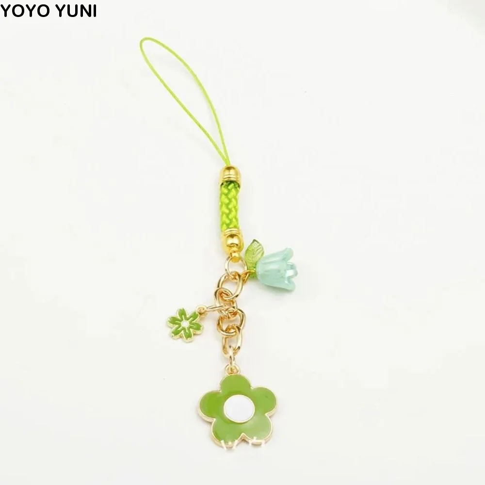 

Cellphone Pendant Sakura Mobile Phone Case Keychain Flower Short Style Phone Strap Anti Loss Cute Flower Phone Lanyard Car Key
