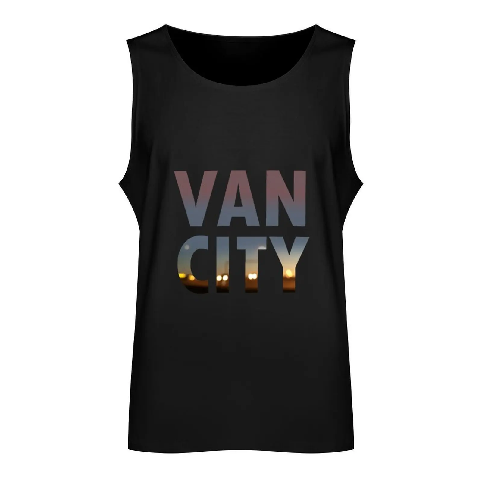 VanCity image within text Tank Top bodybuilding men running shirt underwear