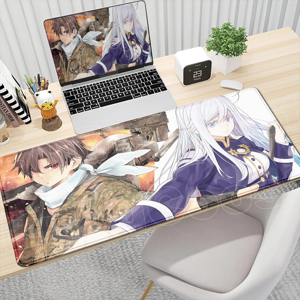 

Gaming MousePad Durable DeskMat Rubber Props Lock Edge Non-Slip speed soft Anime 86 Eighty Six HD Printing XXL Large KeyboardMat