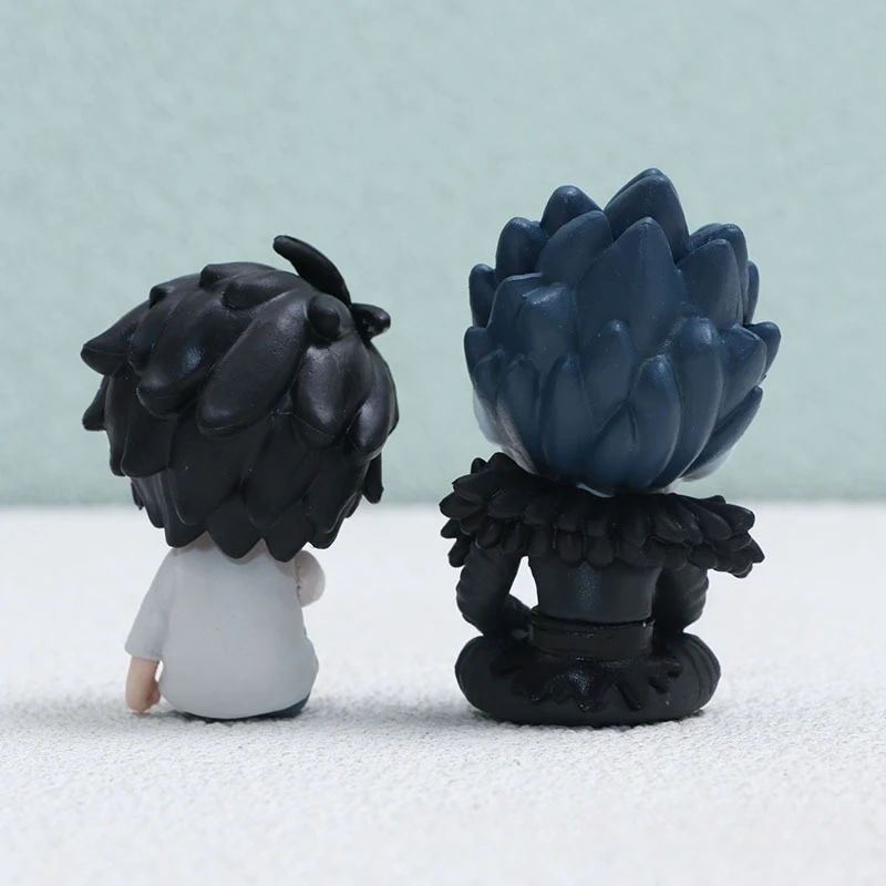 Death，Note Sleeping Mini Figures 4pcs/Set L Misa Amane Light Yagami Ryuk Cute Anime Figurine Ornament Car Decor Capsule Toy Gift