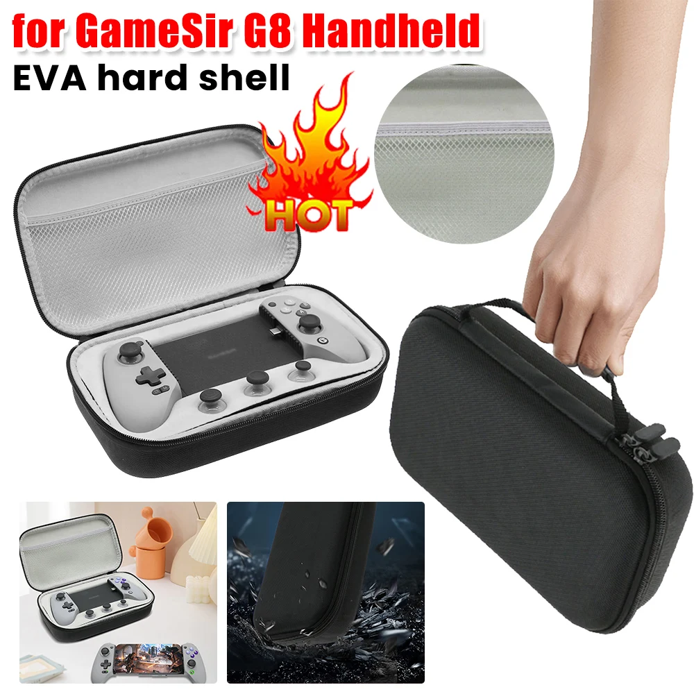 EVA Hard Carrying Case Anti-Scratch Hard Travel Case with Mesh Pocket Hard Storage Case for GameSir G8 Galileo Phone Controller