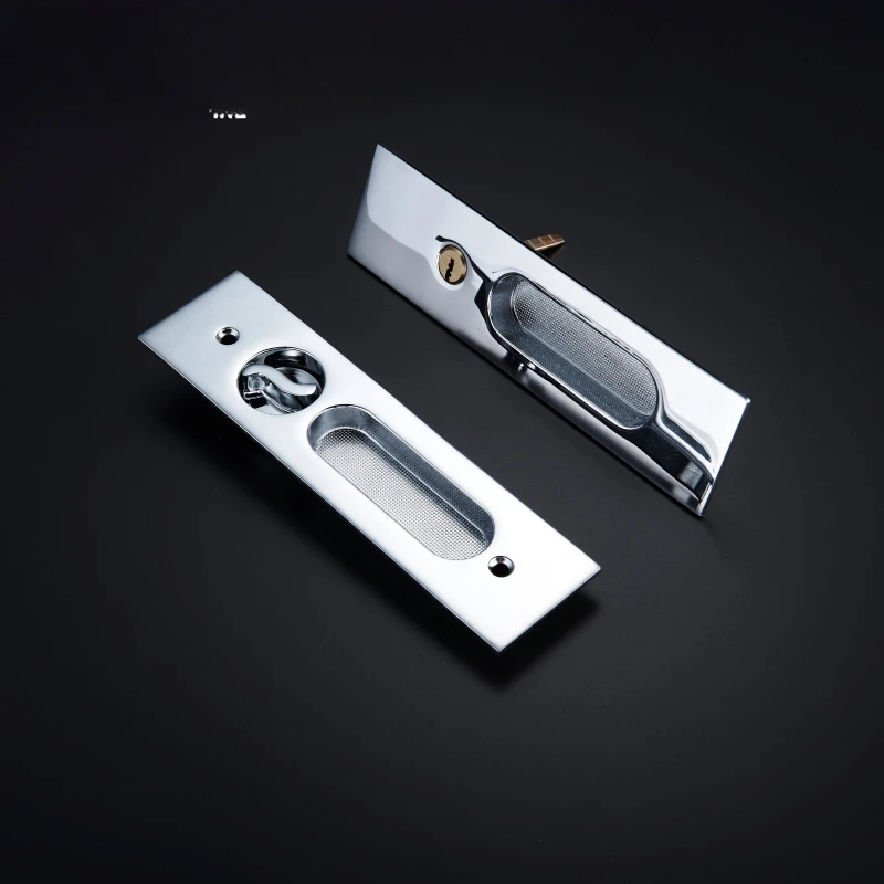 All-Copper Minimalista Sliding Door Lock, Banheiro Varanda Track, Modern Track