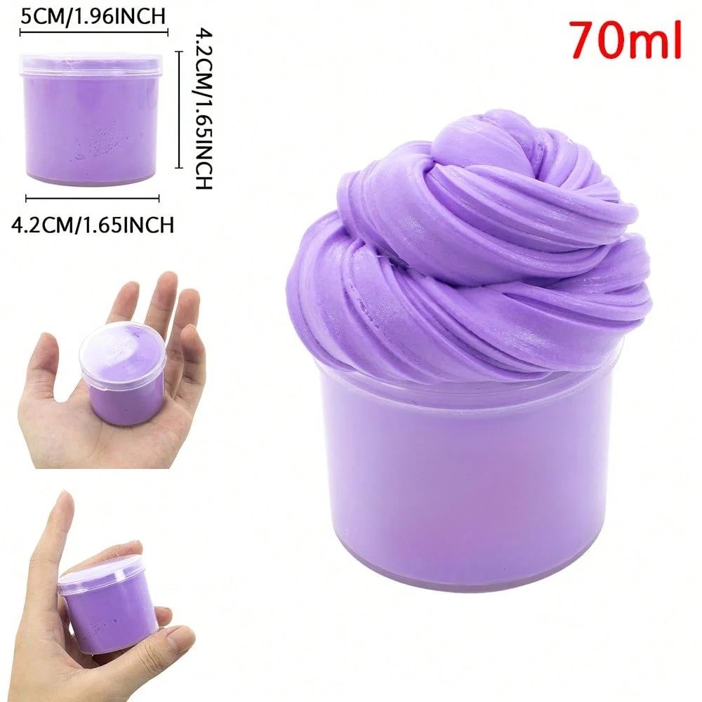 70ml Purple Butter Slime Non-Toxic Stress Relief Toy for Kids Adults