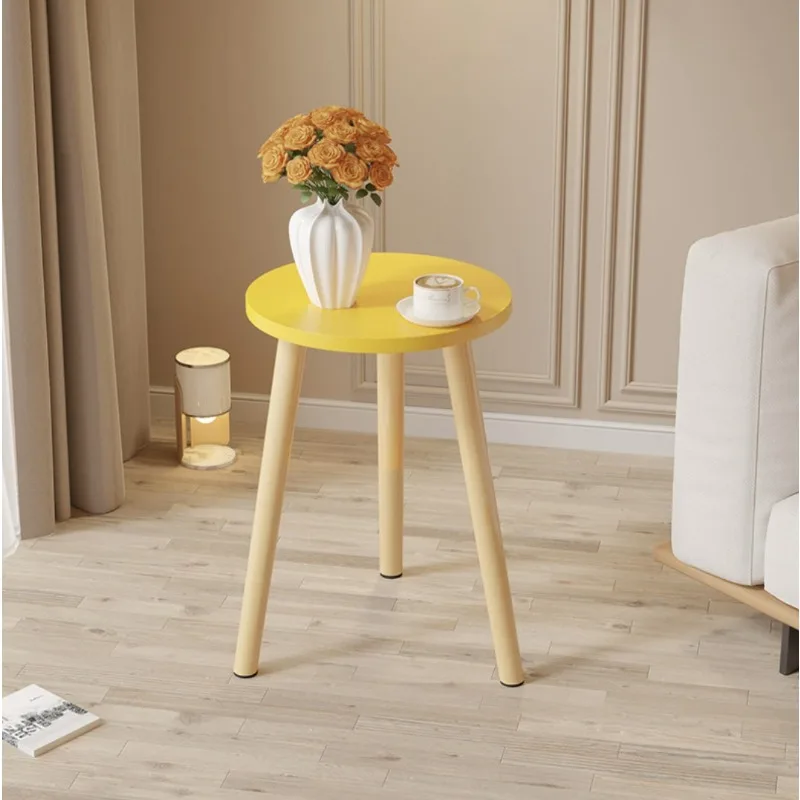 Stylish Modern Home Desktop Coffee Table -- Nordic Circular Multifunctional Living Room Sofa and Balcony Side/Nightstand