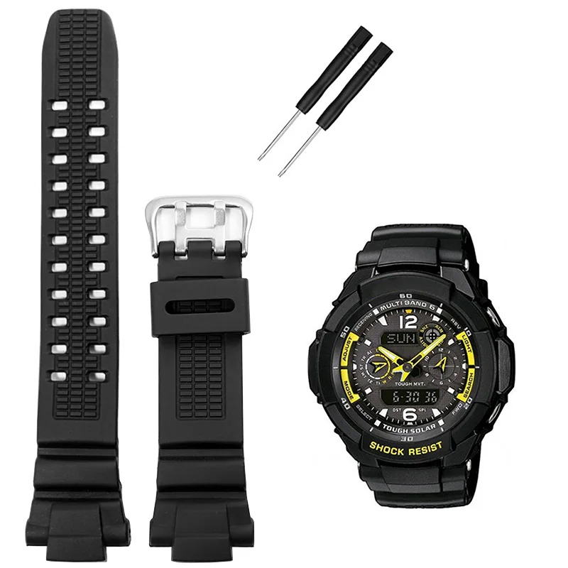 

YOPO Quality Waterproof Silicone Watchstrap Suitable For CASIO G-Shock Rubber Watchband GW- 3500B 3000B 2000 G-1200B Strap