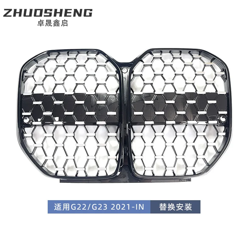 Grille for BMW 4 Series G22, 21 Models, Black Full Star Front Grille, Mesh Grill Upgrade