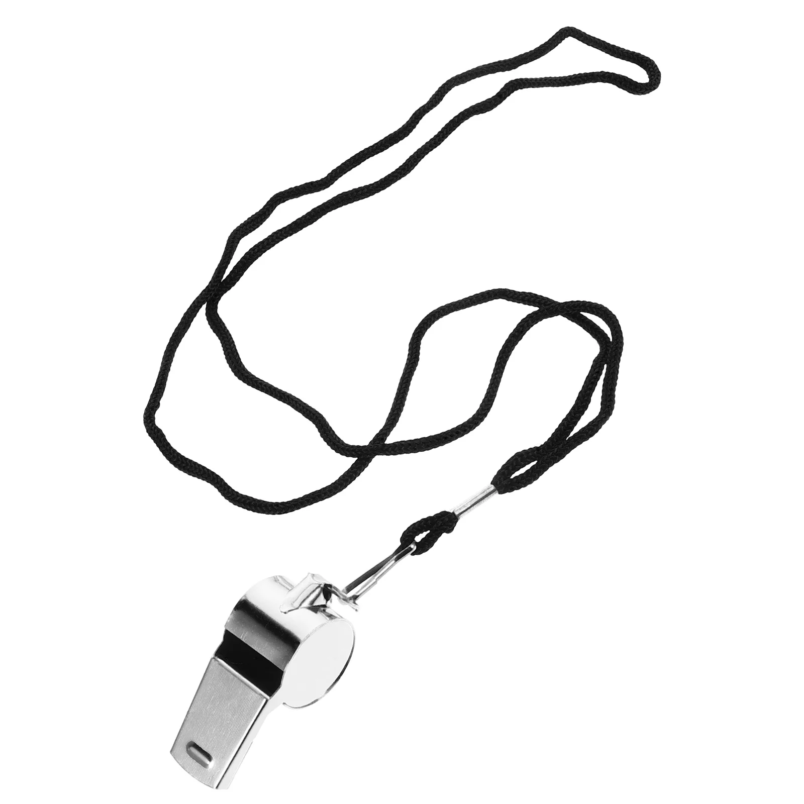 

Stainless Steel Referee Whistle Portable Emergency Metal Pendant Multipurpose Loud Crisp Tone Small Size