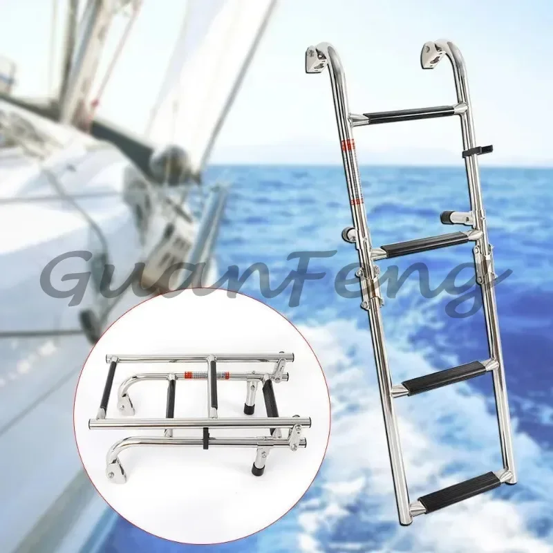 Thickened Stainless Steel Non-Slip Swimming Pool Access Ladder, Stable Climbing Structure