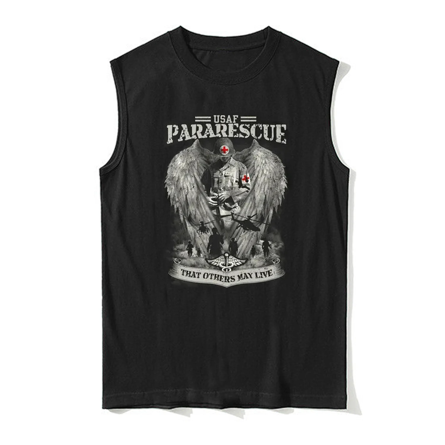 

That Others May Live. USAF Pararescue Tank Top New 100% Cotton O-Neck Summer Casual Mens Vest Sleeveless T-shirt