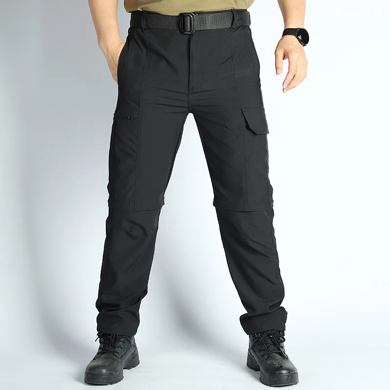 Detachable Pant legs Mens Hiking Elastic Outdoor Quick Dry Waterproof Camping Trekking Climbing Cargo Trekking Pants