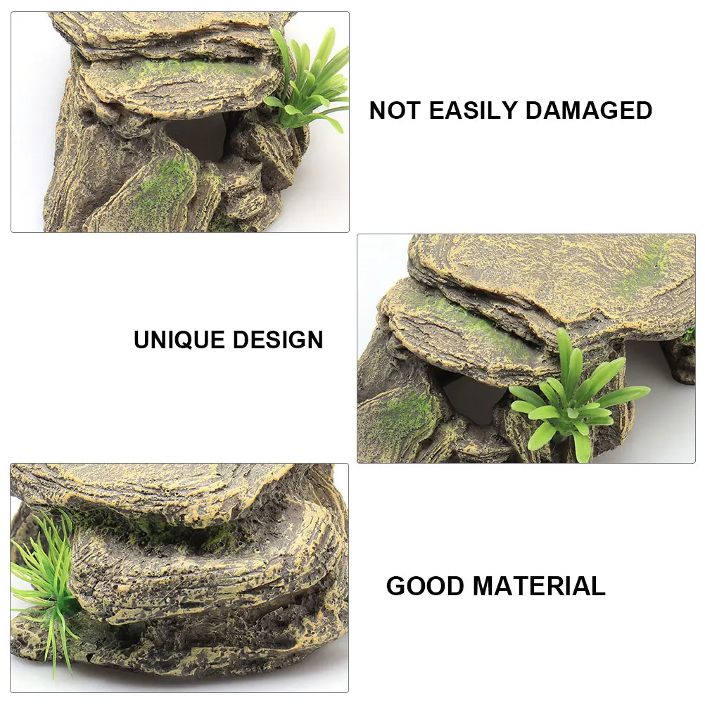 

Simulated Stone Drying Platform for Aquariums Fish Tanks Resin Crafts Decor Ornaments Reptile Terrarium Enhance Visual
