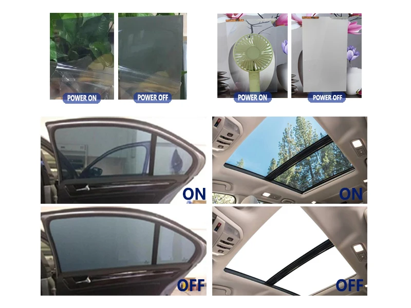 PDLC Car Window Privacy Film Auto Grey PDLC Film 12v Smart Tint Switchable Black Dimming Glass Electronic Film Vehicles For Car