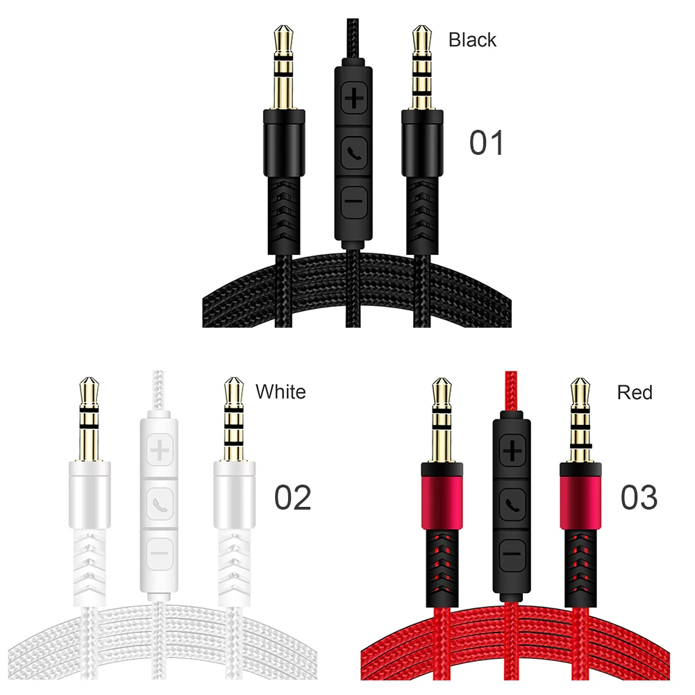 New 3.5mm Jack Male To Male Audio Cable For Mobile Phones Headphone Connection Car Audio Tuning Band Microphone Cable