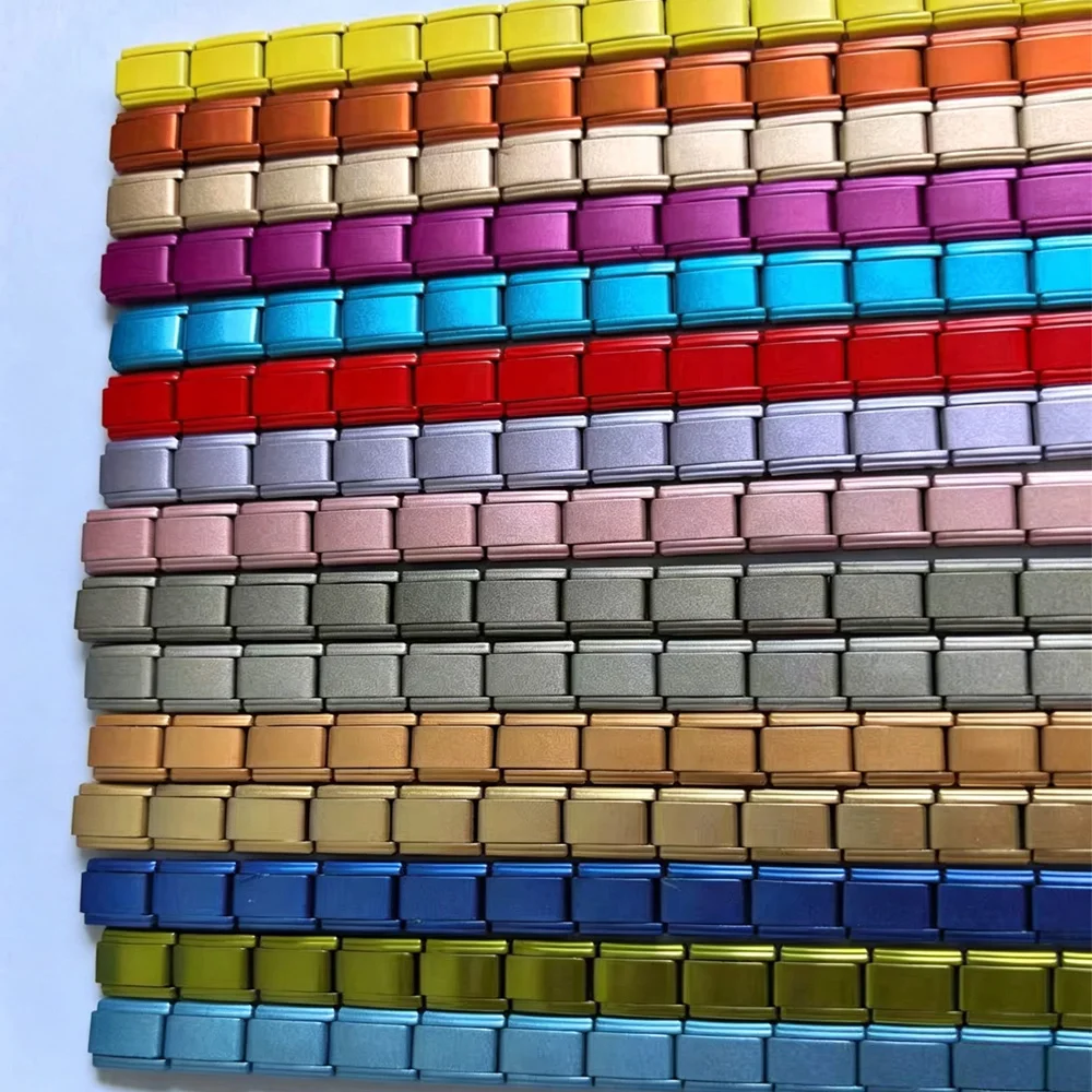 20Pcs/Lot Painted Italian Modular Bracelet Color Block DIY Splicing Bracelets Female Wrist Jewelry Wholesale Bulk Dropshipping