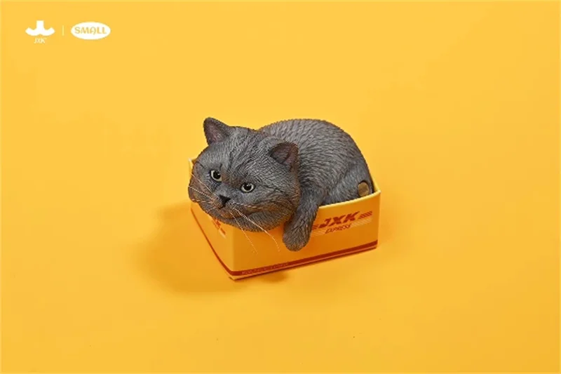 Em estoque jxk pequeno js2308 1/6 escala express cat 4.0 o gato na caixa de entrega caixa modelo animal de estimação caber 12 ''figura de ação brinquedo corporal