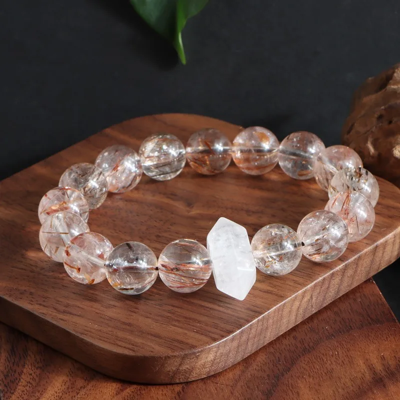 

Minar High Quality Transparent Natural Stone Crystal Beaded Elastic Strand Bracelets for Women Femme Wholesale Anniversary Gift