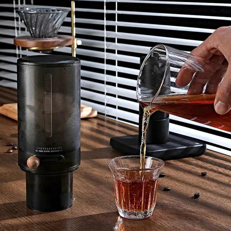 صانع القهوة المشروب البارد المحمولة الزجاج بالتنقيط تصفية قطرة الثلج صانع القهوة القابلة للإزالة تصفية صانع القهوة وعاء المتخصصة باريستا