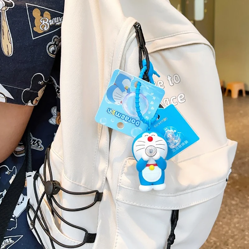 Porte-clés bulle Doraemon, personnage de dessin animé mignon, fée clochette, chat Robot, joli sac à dos, pendentif, jouets, petits cadeaux Kawaii