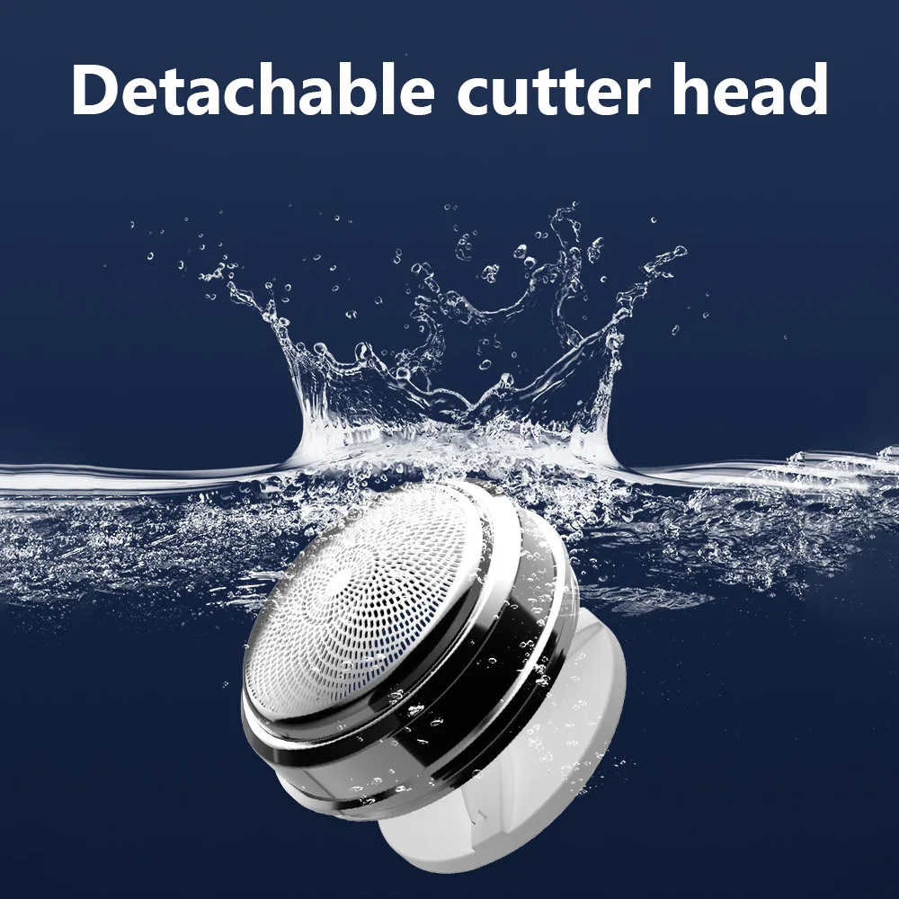 ماكينة حلاقة كهربائية شحن جيب صغير للسفر ماكينة حلاقة لاسلكية محمولة قابلة للفصل ماكينة تشذيب شعر اللحية للوجه