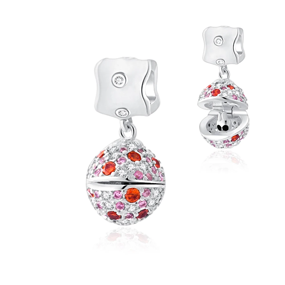 جديد 925 فضة قناع بيضة عيد الفصح سحر of ley 925 سلسلة مطرز صالح الأصلي قلادة سوار DIY بها بنفسك مجوهرات اكسسوارات