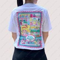 Polly Pocket Graphic T Shirts 90’s Vintage Polly-Pocket  Pool Party Summer Woman Cotton T-shirt Casual Breathable Short-sleev