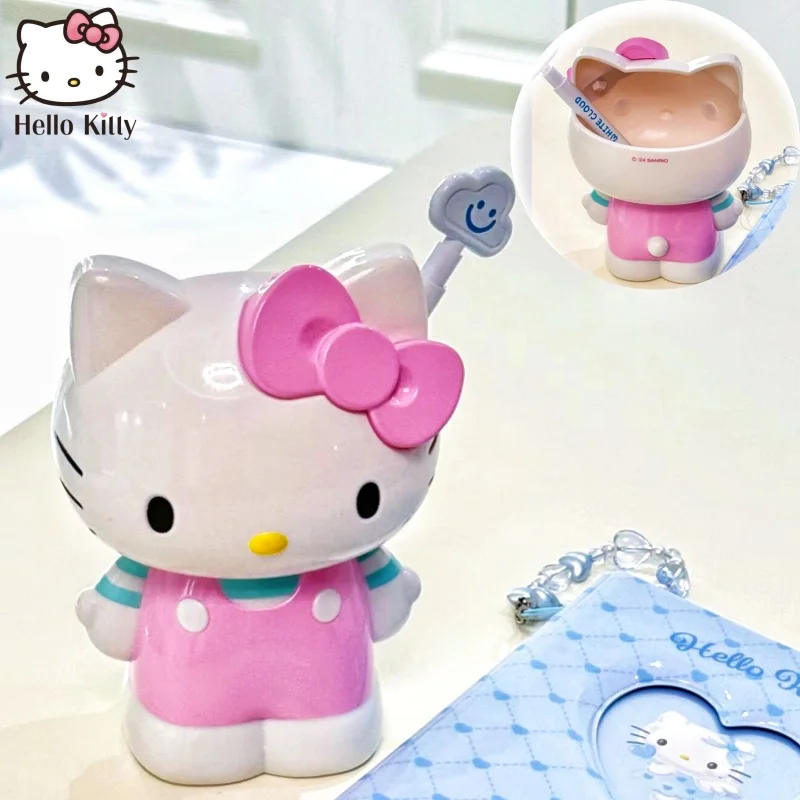 Sanrio Series Kuromi Hellokitty My Melody Cinnamoroll Cute Characters Ornament Pen Holder Stationery Makeup Brush Storage Gifts