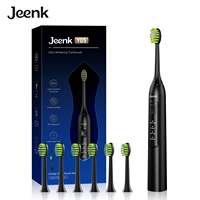 Jeenk Electric Toothbrush 6 Brush Heads Sonic Electric Toothbrush with 42000VPM Deep Clean 4 Modes Rechargeable for Adults
