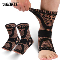 AOLIKES New Copper Ankle Brace, Copper Infused Ankle Support Compression Sleeve for Foot Pain Relief, Sprained Ankle,Recovery