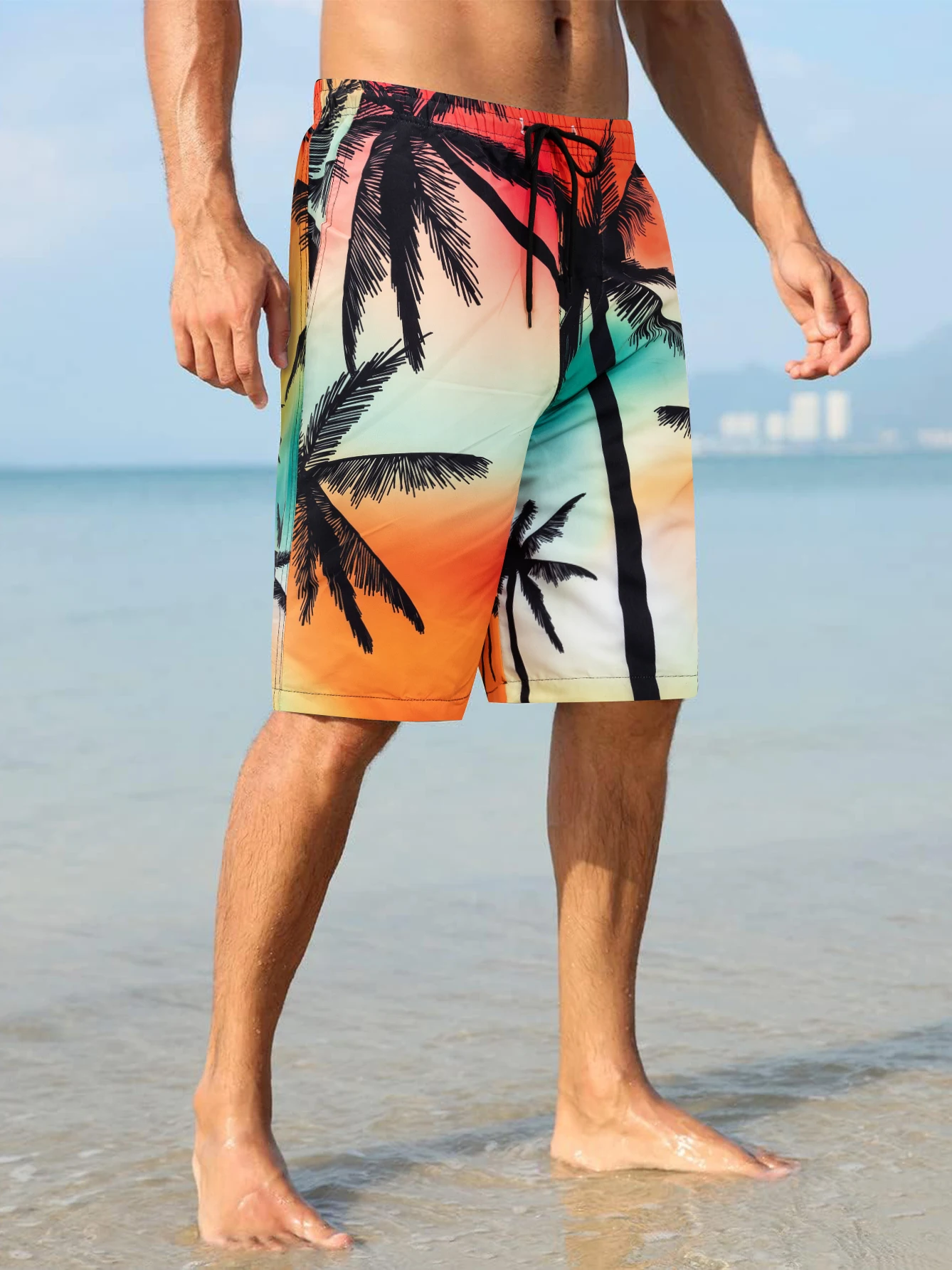 

Men's Swim Trunks Hawaiian Bathing Mesh Lining Suit Swimsuits Beach Shorts