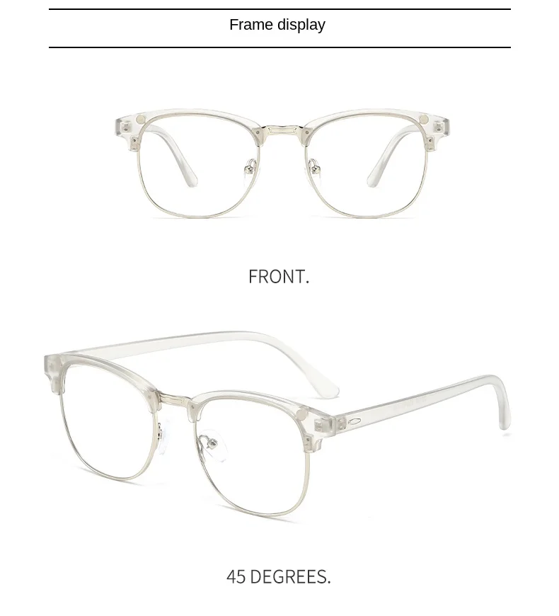 VCKA 6-in-1 Myopie-Polarisierte Sonnenbrille, transparenter grauer Rahmen, für Männer und Frauen, Clip-Magnetbrille, individuelle optische Brille, -0,5 bis -10 – Detail 11