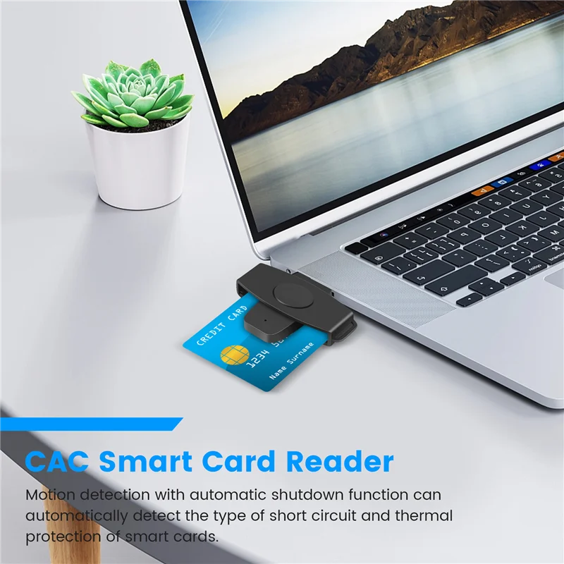 

ABZW CSCR3 Smart CAC Card Reader Type-C Bank Tax Declaration SIM Card/IC Card ID Card Reader