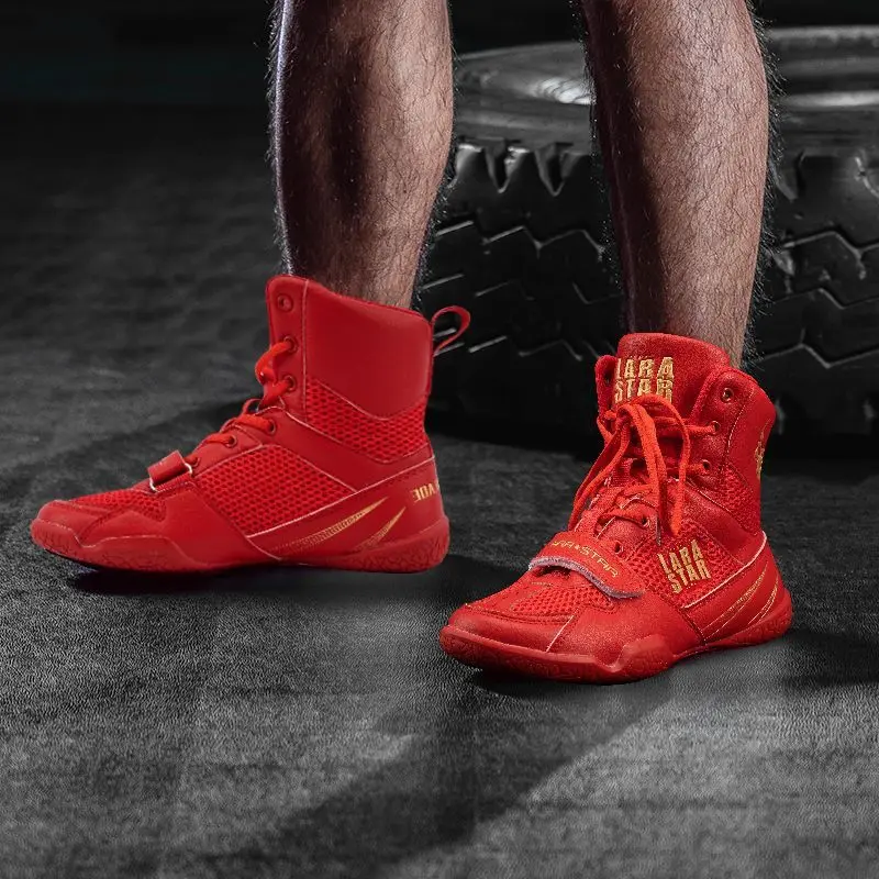 Genuine Bone Blade Series Professional Boxing Shoes, High-top Sanda Fighting Training Shoe