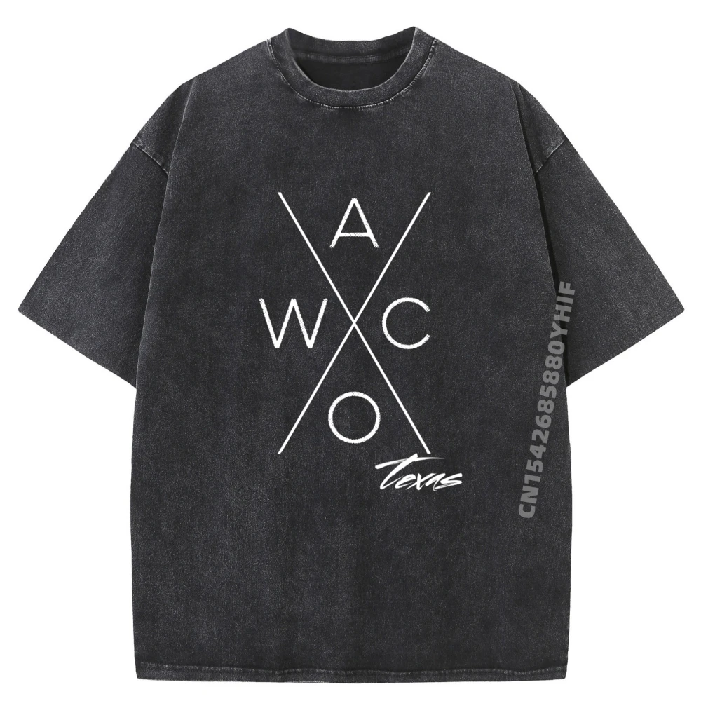 

Waco Texas Waco Road Trip Visit Waco Texas Mens Korean Fashion Graphic Tshirt Big And Tall Loose Washed Clothes Vegan