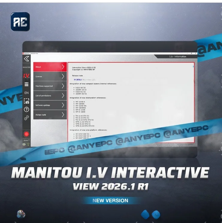 

SpecDiag MANITOU Interactive View (iV) Diagnostic Software CD [2026]