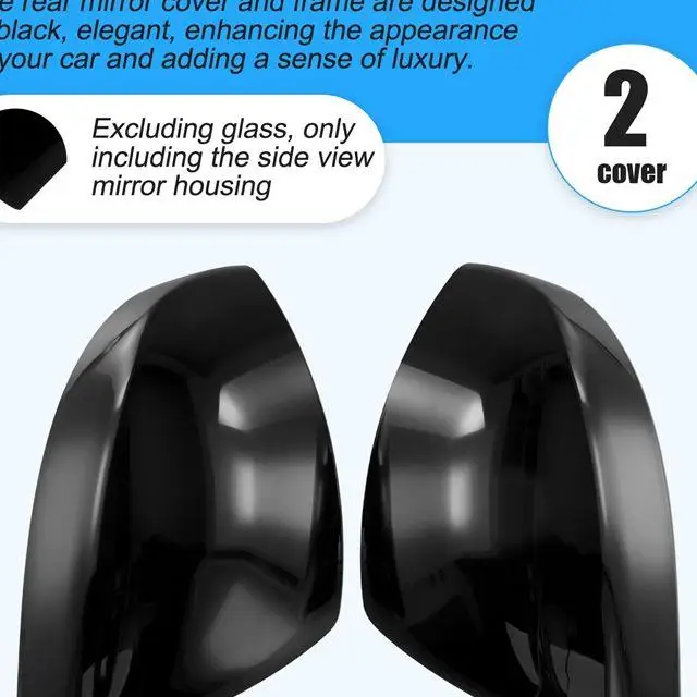 #40H (Bright Black)Bright Black Rearview Mirror Shell LR048353 LR048354,Automotive Parts & Accessories