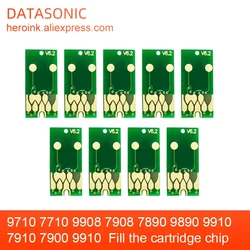 DAT resetable chip for epson 7890 9890 7890 9890 9910 7910 7900 9910 9710 7710 used on refillable ink Cartridge T6361-T6369 700