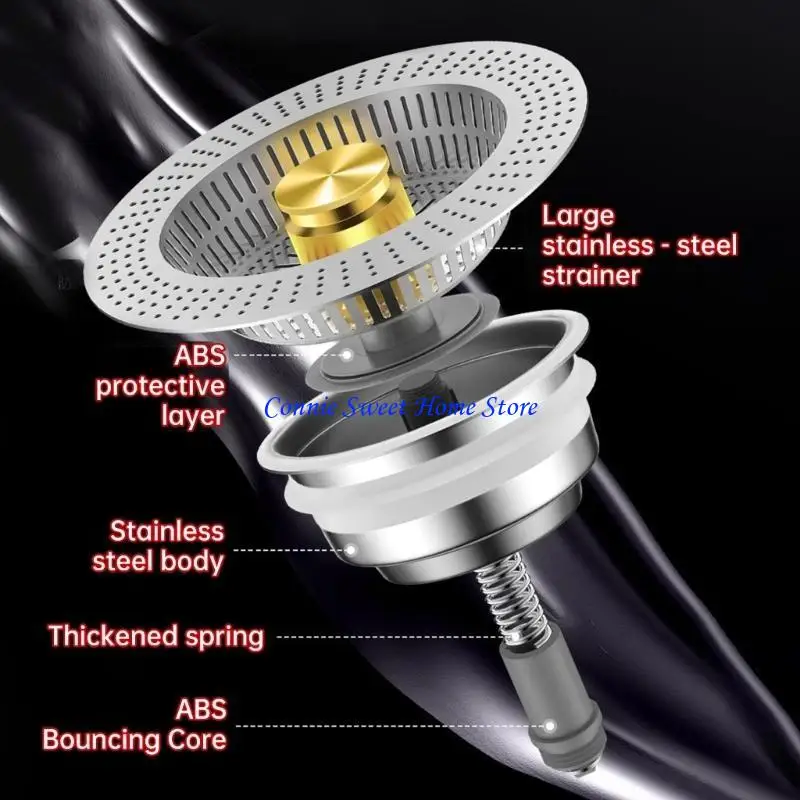 

LXAF Bounce Cores Sink Plug Sink Drain Basket Sink Stoppers for Bathroom Kitchen