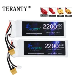 TERANTY 7.4v 2200mAh LiPo Akumulator 45C Do RC Quadcopter Helikopter Samochód Łódź Drony Części zamienne 7.4V 2S Akumulator T JST XT30 XT60