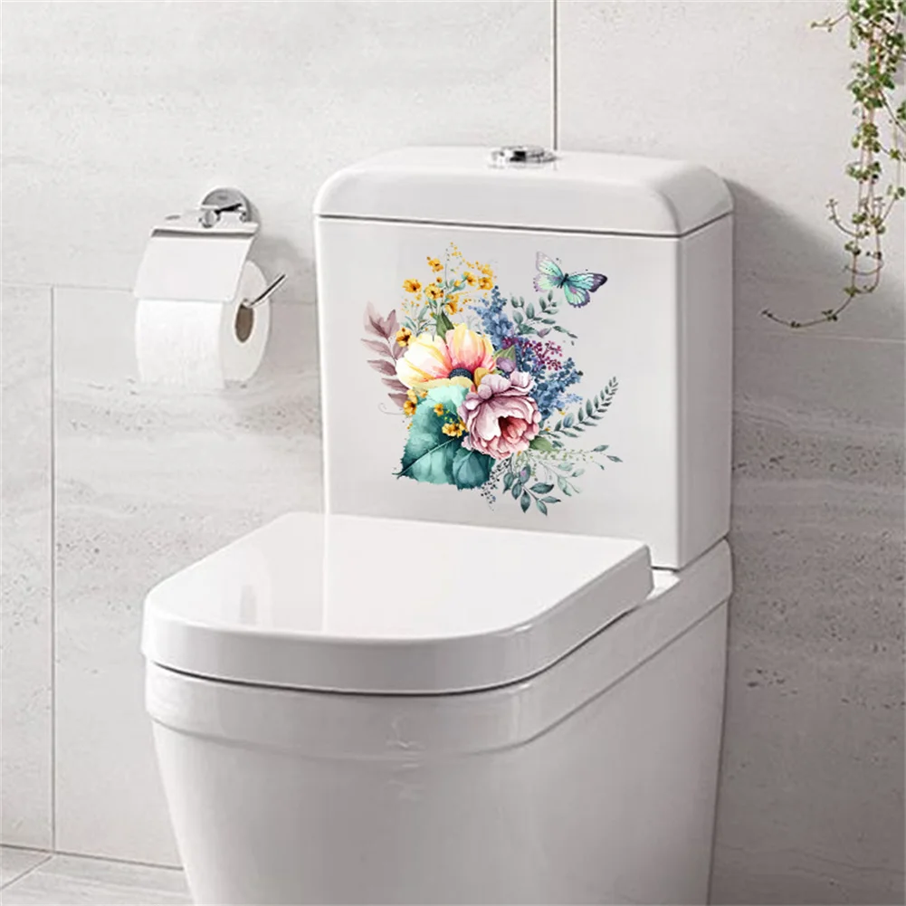 Bathroom Toilet Seat Wall Sticker Self-Adhesive Removable Bathroom Wall Sticker DIY Decals WC Toilet Lid Decorations