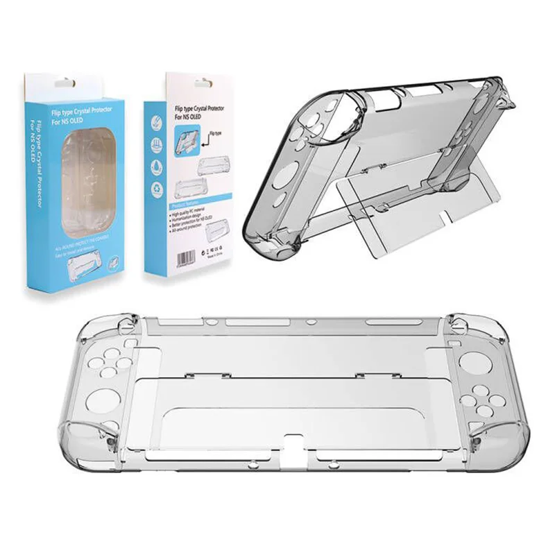 Clear Silicone Protect Shell Compatible For Nintendo Switch OLED Transparent Hard Case Cover For Switch OLED Console Accessories