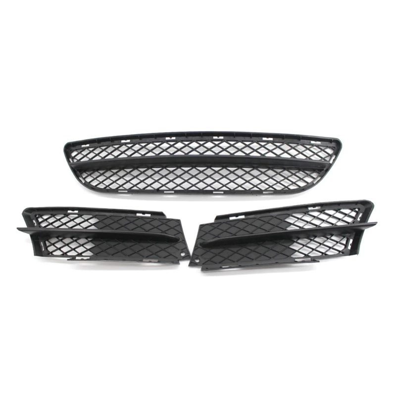 For E90 2006-2008 Pre-LCI Car Front Bumper Lower Grill Grilles Fog Lights Cover